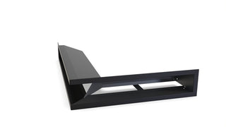 Kampinio židinio komplektas Defro Home Intra XSM BL MINI (kapsulė + rėmelis + tunelinės grotelės)
