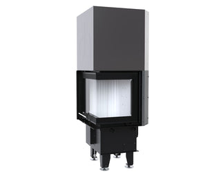 Defro Home INTRA XS BP MINI G židinys, 8 kW – židinio kapsulė su kampiniu stiklu, į viršų atidaromomis durelėmis
