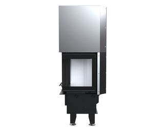 Defro Home INTRA XS BP MINI G židinys, 8 kW – židinio kapsulė su kampiniu stiklu, į viršų atidaromomis durelėmis