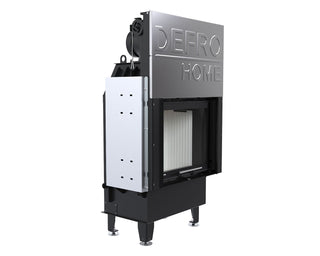 Defro Home INTRA S G židinys, 10 kW – židinio kapsulė su tiesiu stiklu, į viršų pakeliamomis durelėmis