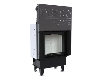 Defro Home INTRA S G židinys, 10 kW – židinio kapsulė su tiesiu stiklu, į viršų pakeliamomis durelėmis