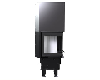 Defro Home INTRA XS BL MINI G židinys, 8 kW – židinio kapsulė su kampiniu stiklu, į viršų atidaromomis durelėmis