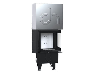 Defro Home INTRA XS BP MINI G židinys, 8 kW – židinio kapsulė su kampiniu stiklu, į viršų atidaromomis durelėmis