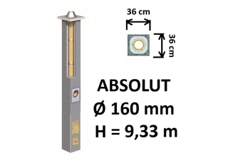 Kamino komplektas Schiedel Absolut Ø160 mm. Keramikinis kaminas namams A, A+, A++