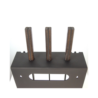 Židinio įrankiai SAVEN SET 4 L BLACK, trijų dalių židinio įrankių komplektas