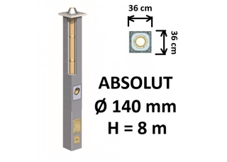 Kamino komplektas Schiedel Absolut Ø140 mm keramikinis dūmtraukio komplektas A++ namams