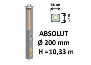 Kamino komplektas Schiedel Absolut Ø200 mm keramikinis dūmtraukis A, A+, A++ namams