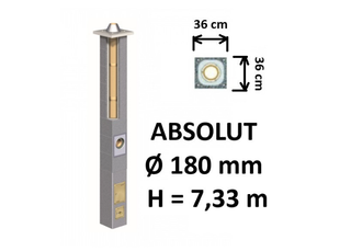 Kamino komplektas Schiedel Absolut Ø180 mm. Keramikinis kaminas namams A, A+, A++ klasėms.