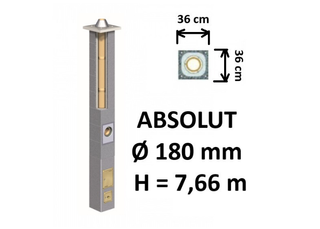 Kamino komplektas Schiedel Absolut Ø180 mm. Keramikinis kaminas namams A, A+, A++ klasėms.