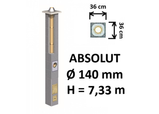 Kamino komplektas Schiedel Absolut Ø140 mm keramikinis dūmtraukio komplektas A++ namams
