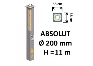 Kamino komplektas Schiedel Absolut Ø200 mm keramikinis dūmtraukis A, A+, A++ namams