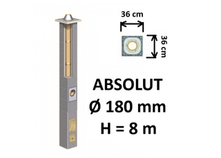 Kamino komplektas Schiedel Absolut Ø180 mm. Keramikinis kaminas namams A, A+, A++ klasėms.