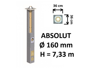Kamino komplektas Schiedel Absolut Ø160 mm. Keramikinis kaminas namams A, A+, A++