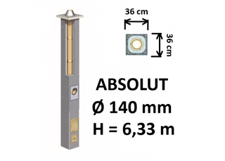 Kamino komplektas Schiedel Absolut Ø140 mm keramikinis dūmtraukio komplektas A++ namams