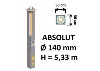 Kamino komplektas Schiedel Absolut Ø140 mm keramikinis dūmtraukio komplektas A++ namams