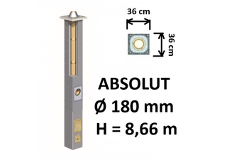Kamino komplektas Schiedel Absolut Ø180 mm. Keramikinis kaminas namams A, A+, A++ klasėms.