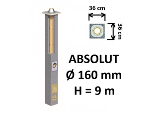 Kamino komplektas Schiedel Absolut Ø160 mm. Keramikinis kaminas namams A, A+, A++