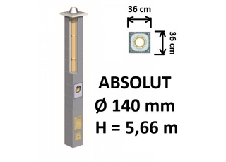 Kamino komplektas Schiedel Absolut Ø140 mm keramikinis dūmtraukio komplektas A++ namams