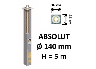 Kamino komplektas Schiedel Absolut Ø140 mm keramikinis dūmtraukio komplektas A++ namams