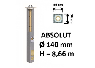 Kamino komplektas Schiedel Absolut Ø140 mm keramikinis dūmtraukio komplektas A++ namams