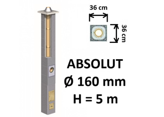 Kamino komplektas Schiedel Absolut Ø160 mm. Keramikinis kaminas namams A, A+, A++
