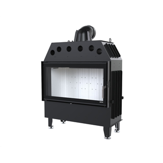 Defro Home INTRA L židinys, 16 kW – židinio kapsulė su tiesiu stiklu, į šoną atidaromomis durelėmis