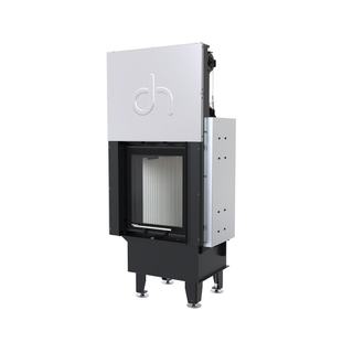 Defro Home INTRA XS G OPTI židinys, 6 kW – židinio kapsulė su tiesiu stiklu, į viršų pakeliamomis durelėmis