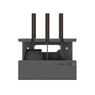 Židinio įrankiai SAVEN SET 1 S BLACK, trijų dalių židinio įrankių komplektas