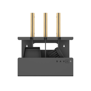 Židinio įrankiai SAVEN SET 1 S WHITE, trijų dalių židinio įrankių komplektas