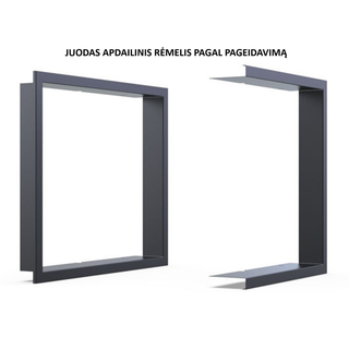 Defro Home INTRA M MINI židinys, 12,8 kW – židinio kapsulė su tiesiu stiklu, į šoną atidaromomis durelėmis