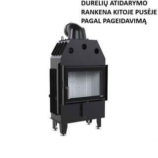 Defro Home INTRA S MINI židinys, 10 kW – židinio kapsulė su tiesiu stiklu, į šoną atidaromomis durelėmis