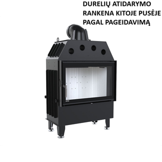 Defro Home INTRA M židinys, 12,8 kW – židinio kapsulė su tiesiu stiklu, į šoną atidaromomis durelėmis