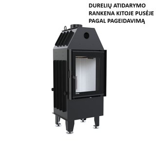 Defro Home INTRA XS OPTI židinys, 6 kW – židinio kapsulė su tiesiu stiklu, į šoną atidaromomis durelėmis