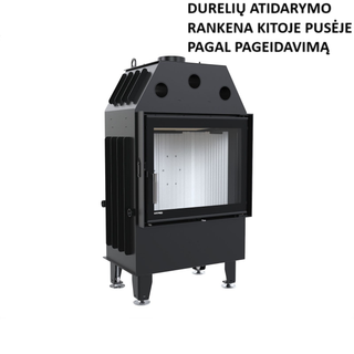 Defro Home INTRA S OPTI židinys, 8 kW – židinio kapsulė su tiesiu stiklu, į šoną atidaromomis durelėmis