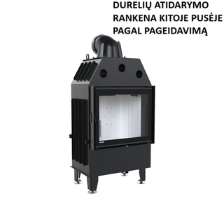 Defro Home INTRA S židinys, 10 kW – židinio kapsulė su tiesiu stiklu, į šoną atidaromomis durelėmis