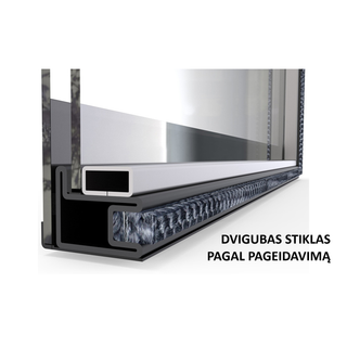 Defro Home INTRA S OPTI židinys, 8 kW – židinio kapsulė su tiesiu stiklu, į šoną atidaromomis durelėmis