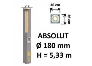 Kamino komplektas Schiedel Absolut Ø180 mm. Keramikinis kaminas namams A, A+, A++ klasėms.