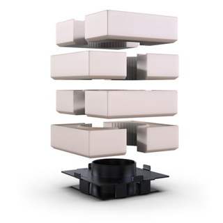 Defro Home INTRA XS židinys, 8 kW – židinio kapsulė su tiesiu stiklu, į šoną atidaromomis durelėmis