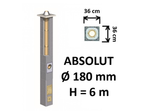Kamino komplektas Schiedel Absolut Ø180 mm. Keramikinis kaminas namams A, A+, A++ klasėms.