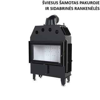 Defro Home INTRA M MINI židinys, 12,8 kW – židinio kapsulė su tiesiu stiklu, į šoną atidaromomis durelėmis