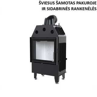 Defro Home INTRA S židinys, 10 kW – židinio kapsulė su tiesiu stiklu, į šoną atidaromomis durelėmis
