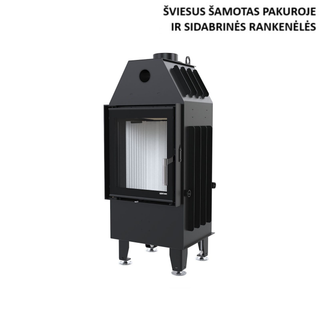 Defro Home INTRA XS OPTI židinys, 6 kW – židinio kapsulė su tiesiu stiklu, į šoną atidaromomis durelėmis