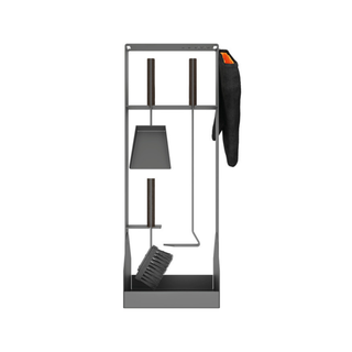 Židinio įrankiai SAVEN SET 5 SL BLACK, trijų dalių židinio įrankių komplektas