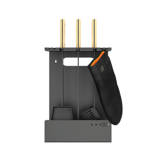 Židinio įrankiai SAVEN SET 3 L WHITE, trijų dalių židinio įrankių komplektas