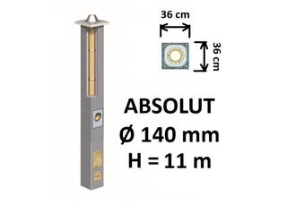 Kamino komplektas Schiedel Absolut Ø140 mm keramikinis dūmtraukio komplektas A++ namams