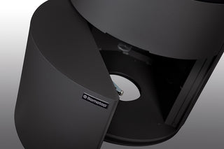 Romotop ALEA 02 lenktas apvalus židinys - apvali krosnelė su akmens plokšte