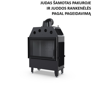 Defro Home INTRA M židinys, 12,8 kW – židinio kapsulė su tiesiu stiklu, į šoną atidaromomis durelėmis