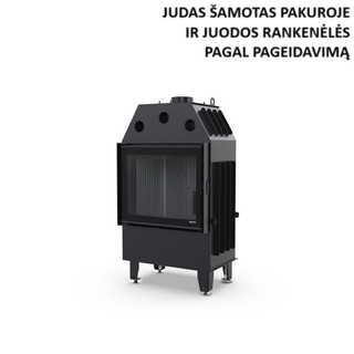 Defro Home INTRA S OPTI židinys, 8 kW – židinio kapsulė su tiesiu stiklu, į šoną atidaromomis durelėmis