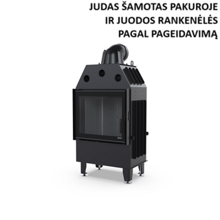 Defro Home INTRA S židinys, 10 kW – židinio kapsulė su tiesiu stiklu, į šoną atidaromomis durelėmis
