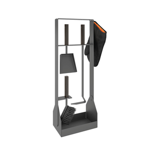 Židinio įrankiai SAVEN SET 5 SL BLACK, trijų dalių židinio įrankių komplektas